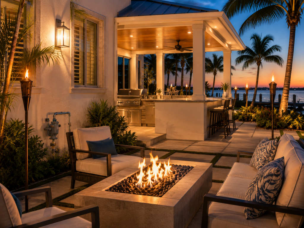 Natural gas service planning illustration for a Florida Keys property